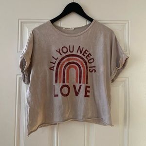 Distressed Gray Tee (medium/large)